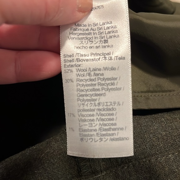 Madewell olive green lined miniskirt Size 4. Wool blend.  Never worn! - Picture 8 of 8